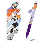 Online magiXX, 6 x Fun Charm Erasing Pens, Gel Pen, Blue Erasable with 0.7 mm Line Width, Rollerball Pen for Learning to Write, Office, Compatible with Frixion Refill, Erasable Ballpoint Pen