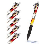 Online magiXX, 6 x Fun Germany Gel Pens, Blue Erasable with 0.7 mm Line Width, Rollerball Pen for Learning to Write, Office, Compatible with Frixion Refill, Erasable Ballpoint Pen