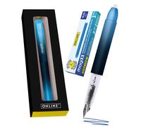 Online MagiXX Deep Ocean Fountain Pen with Erasable Blue Ink Includes 4 MagiXX C