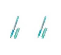 Online magiXX erasable pen Turquoise I Gel pen with eraser I Rub out ballpoint pen with gel refill turquoise, refillable, medium tip I Rollerball pen for kids, adults, school (Pack of 2)