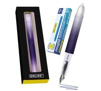 Online MagiXX Lavender Fountain Pen with Erasable Blue Ink Includes 4 MagiXX Cartridges I Write, Erase & Correct in One I Fountain Pen as a Gift for School and University