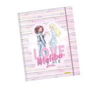 Online Malibu A4 Portfolio Folder, Cardboard Organiser with Barbie Logo, A4 Folder with Elastic Band and Inner Flaps, School Folder for Children and Teenagers, Ideal as a Staple, Art Folder, Pink