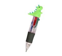 ONLINE Mini 4-Colour Ballpoint Pen for Children with Dinosaur Motif, Red, Blue, Green, Black, Ideal for School, Homework & Creative Notes, Perfect Gift Idea for School Cone & Birthday