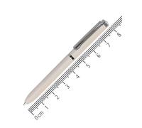 ONLINE Mini Pearl Ballpoint Pen - Wallet with Twist Mechanism & Metal Clip I 8 cm Miniature Ballpoint Pen with D1 Refill, Blue Ink I Stylish Mini Ballpoint Pen in Beige for Travel