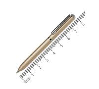 Online mini twist ballpoint pen Champagne with metal clip standard pen refill small pens for the purse 8 cm length, fits into wallets & small bags biro with blue writing color