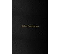 Online Password Log: Online website and offline computer pasword record journal | Alphabetical ordered discrete login information, username and email storer | Professional black cover