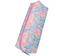 ONLINE Pencil Case Mermaid, Large Capacity Storage Bag, Box with Zipper, Sparkling Pen case for School, Stationary Organizer for Girls and Boys, Pen Pouch with one Compartment