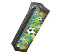 Online Pencil Case Stylish Pencil Case for School with Practical Zip for Storing Pens & More, Football., Soccer