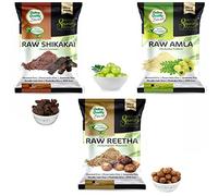 Online Quality Store reetha amla shikakai combo raw form raw reetha for hair ArithaReethaRithaSoapnuts (Sapindus Mukorossi) Indian Gooseberry dried Shikakai, Acacia Concinnahair pack,300g