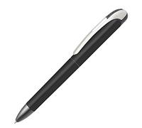 Online Retractable ballpoint pen college metallic black, replaceable, indelible refill, blue writing