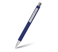 Online Soft Metal ballpoint pen, Classic Blue, retractable ball pen, aluminum, replaceable refill, soft touch feeling, premium writing experience with blue writing colour, durable design colour blue