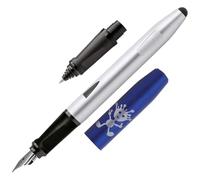 ONLINE SWITCH School Starter Set - fountain pen with extra solid nib for beginners + exchangeable rollerball grip part! Ergonomical grip part, for standard ink cartridges, with stylus tip 25023