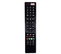 Onlineaudioelectrical Replacement Remote Control Compatible for Sharp Techwood Telefunken RC4848F LED LCD 3D HD Smart TV's with Netflix Button