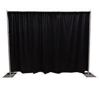 OnlineEEI Portable Backdrop Kit, Black Drapes, w/Carry Bag