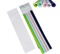 Onlineforu LTD 5 Pack Reusable Silicone Straws with Magnetic Case - Long Flexible BPA-Free Food-Grade Straws - Snap-Open Design for Easy Cleaning - Hot and Cold Drink Compatible - Dishwasher Safe