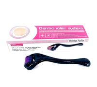 Onlineforu LTD Derma Roller - 540 Titanium Micro Needles 0.5mm for Beard Growth, Hair Regrowth & Skin Care - Microneedling Roller for Face, Beard & Body