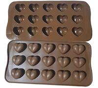 Onlineforu LTD Heart Shape Silicone Moulds - Reusable Non-Stick Moulds for Chocolate, Jelly, Candy, Wax Melts, Gummies, and Crafts - BPA-Free, Flexible, Oven, Freezer & Dishwasher Safe