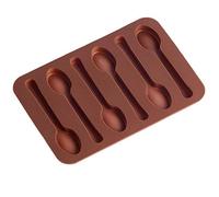 Onlineforu LTD Silicone Spoon Chocolate Mould - Reusable Non-Stick Mould for Making Chocolates, Candy, Ice & Jelly