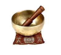 OnlineHub Indian Art Tibetan Handmade Singing Bowl, 6 Inch, Metallic