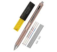 Onlinen Multipen 4-in-1 Rose Gold | Ballpoint Pen & Pencil Multifunctional Pen Metal | 3 x Ballpoint Pen Refill in Blue, Black, Red, 1 x Mechanical Pencil Refill | Includes Eraser in Gift Box
