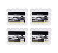 OnlineStreet 8 Hour Long Burn Night Light Candles Unscented Tealights - Various Pack Sizes of Tea Lights Home Decorative and Soothing Accessories (Pack of 4 (80 tealights))