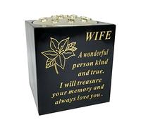 OnlineStreet Black Grave Vase Container Pot With Lid - Tight Removable Lid, Small holes on the Top of Vase - Grave Vase Container For Flower