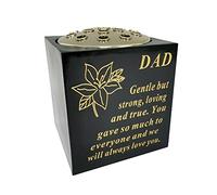 OnlineStreet Black Grave Vase Container Pot With Lid - Tight Removable Lid, Small holes on the Top of Vase - Grave Vase Container For Flower