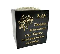 OnlineStreet Black Grave Vase Container Pot With Lid - Tight Removable Lid, Small holes on the Top of Vase - Grave Vase Container For Flower