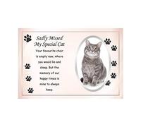OnlineStreet Glass Frame My Pet Memorial Picture Frame with Sentimental Word and Paw Designs | Remembrance Photo Frame | My Pet Memory 10x15 cm (My Special Cat)