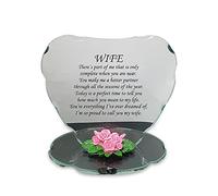 OnlineStreet Glass Plaque Gift Beautiful Poem a Lovely Plaque, Which Makes a Really Thoughtful Gift for any occasion, Birthday, Mothers day, Wedding, Christmas etc, (WIFE)