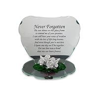 OnlineStreet Glass Plaque Gift Beautiful Poem a Lovely Plaque, Which Makes a Really Thoughtful Gift for any occasion, Birthday, Mothers day, Wedding, Christmas etc, (Never Forgotten)