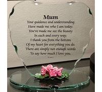 Glass Heart Plaque with Sayings Ornament for Mum Unique Gift for Loved One | Gift ideas Mum | Mummy | Mom | Mother's day | Christmas | Birthday (Mum)