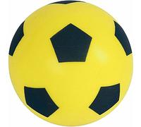 OnlineStreet Size 4 Football - Sponge Foam Soccer Ball; Ideal for Outdoor Games for Kids, Indoor Football, Kids’/Adults’ Garden Games, and Beach Games for Families (17.5 cm) (Yellow)