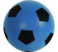 OnlineStreet Size 4 Football - Sponge Foam Soccer Ball; Ideal for Outdoor Games for Kids, Indoor Football, Kids’/Adults’ Garden Games, and Beach Games for Families (17.5 cm) (Blue)