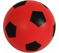 OnlineStreet Size 4 Football - Sponge Foam Soccer Ball; Ideal for Outdoor Games for Kids, Indoor Football, Kids’/Adults’ Garden Games, and Beach Games for Families (17.5 cm) (Red)