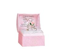 OnlineStreet Treasure Chests Enclosing Crystal Figurines, Engraved with a Personalised Poem | Memorial Congratulations Gift for Special Occasions Including Birthday, Christmas, etc (Daughter)