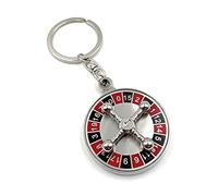 Onlineworld2013 Key Chain Casino Roulette Game Gambling Metal Pendant Charm