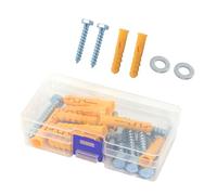 ONLISUM 10 Pcs M10x50mm Heavy Duty Masonry Brick Wall Fixing plug with Coach Screw Zinc Plated and Washer,Coach Bolt and wall plugs set for TV Bracket Aerial Mast