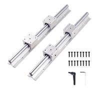 ONLISUM SBR20-800mm Linear Rail Kits with 2pcs SBR20 Shaft Rod and 4Pcs SBR20UU Square Type Block Bearing,Linear Rails and Bearings for CNC Machine and 3D Printer