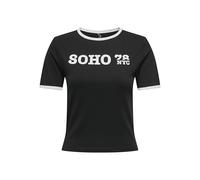 Onlnina Life S/S Contrast Top Box JRS, Black, XS