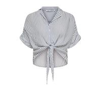 Onlpaula Life S/S Tie Shirt WVN Noos, Cloud Dancer, XL