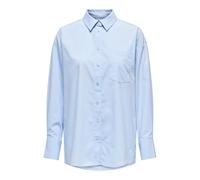 ONLY Women's Onlpena Ls Detail Shirt WVN, Chambray Blue, S