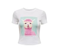 Onlpenny S/S Animal Top Box JRS, Bright White, M