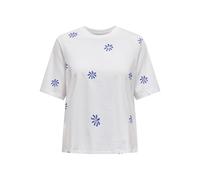 Onlrita S/S Flower Top Box JRS, Bright White, L