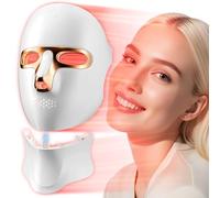 ONLUKY Red Light Therapy Mask for Face - Cordless LED Light Therapy Mask with 7 Colors, USB-C Rechargeable, Infrared & Near-Infrared for Skin Care,Home,Travel, Yoga Sleep (gold)