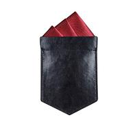 ONLVAN Pocket Square Holder Leather Slim Pocket Square Holder for Men's Suit Handkerchief Keeper (Holder Only)