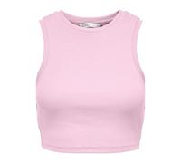 ONLY Women's Onlvilma S/L Cropped JRS Noos Basic Slim fit Sleeveless Tank top for Effortless Style, Pink Lady, XL