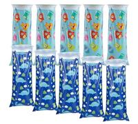 Onlvmyur 10 Pcs Disposable Vomit Bag Car Vomit Bag with Ring Vomit Bag 1500ml Vomit Bag for Travel Essential Nausea and Vomiting