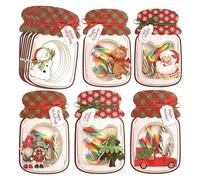 Onlvmyur 48pcs Christmas Gift Bags Set Candy Bags Small Christmas Bags with Card Gift Bags for Party Kids Birthday Sweets