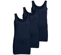 ONLY 15201465 Women's Tops Basic Tank Tops White Black Grey Blue Cream Women's Shirt Long Summer Shirts Top Pack of 3 - Blue - Large